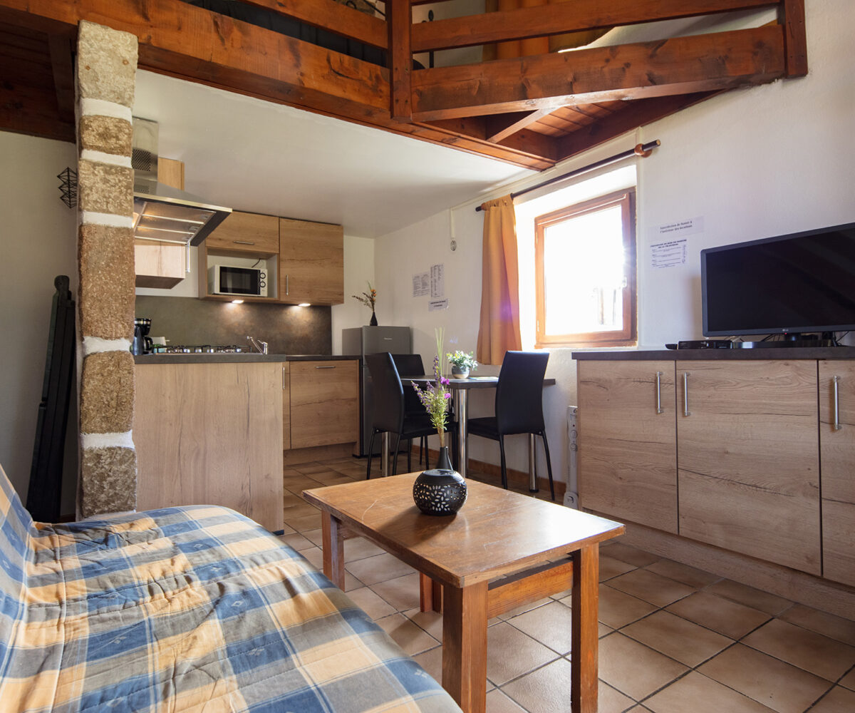 Vacances en studio pour 3 personnes à proximité du lac de Naussac