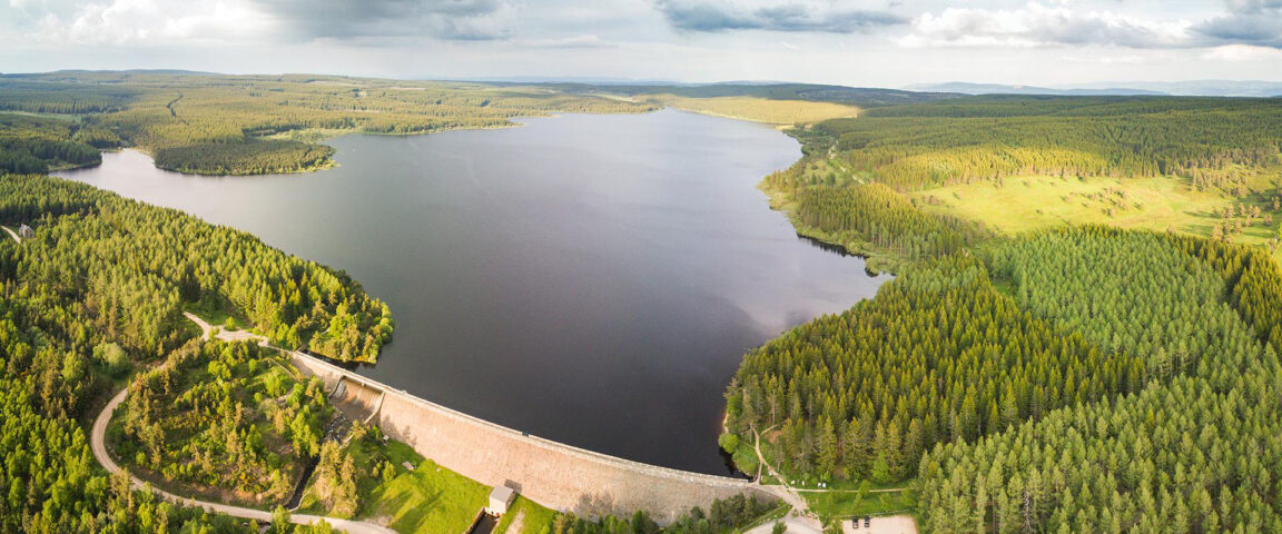 Lac de Charpal au camping en Lozère