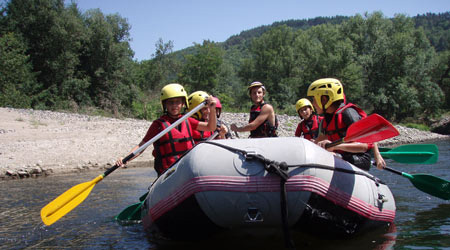 Rafting dans les gorges de l'Allier en Haute-Loire